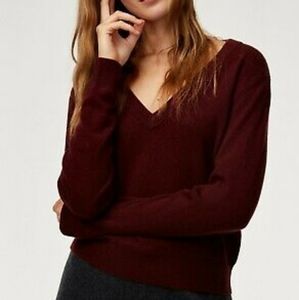 Babaton Luxe Deep V Cashmere Sweater